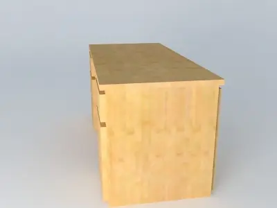 Desk DOORS HBIU 2D2S BRW Milano Oak 3D model