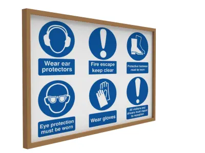 PPE Sign Board Texture
