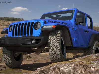  Jeep Wrangler Rubicon Open Top SUV Blue Dirty 