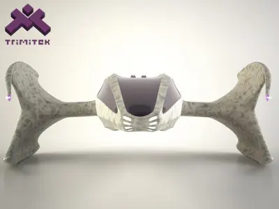 Alien Spaceship - small fighter 3D model