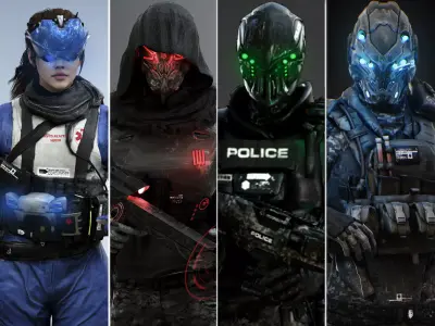 Sci Fi Soldiers 3D Model Pack