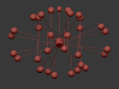 Roll Hill Modo 10 Globe Chandelier 3D model purchase