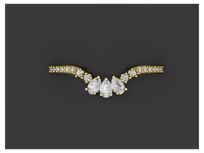 Professional Jewelry CAD Pack  20 V-Shaped Stacking Rings 3D print model