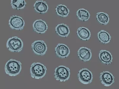 Space Orcs OPR Tokens 3D print model