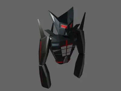 MechaMinx robot Low-poly 3D model