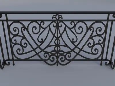 FancerailingWindowmetalA 3D model
