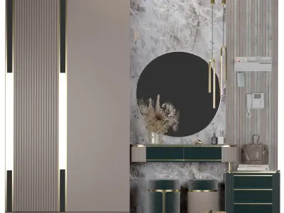 hallway set 07 3D model