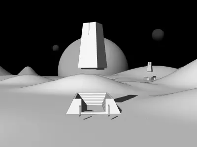 Graveyard of Gods Cementerio de Dioses  Low-poly 3D model