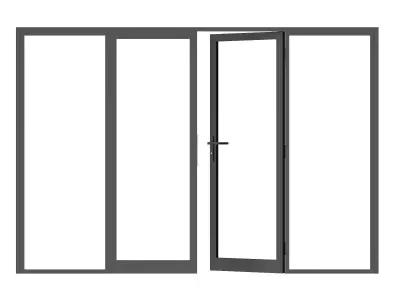 Aluminium Door 05 3D model