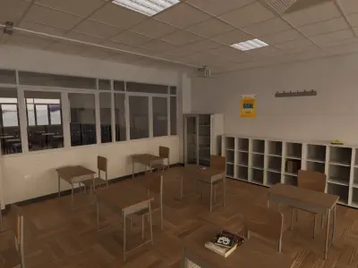 School Classroom 3D model