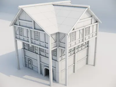 Simple Medieval House Pack Low-poly 3D model