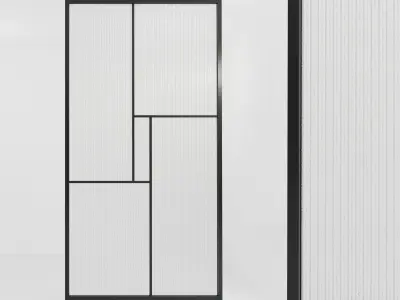 1 Glass partition door Set  9 partition models 3D Model Pack
