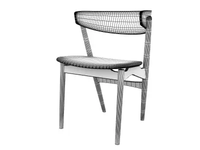 No two chairs side 3D model