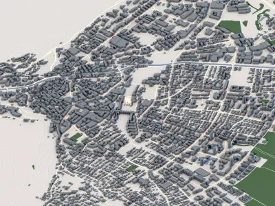 Chur City Switzerland 3D model