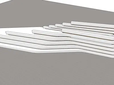 Contemporary boundary wall 3D model