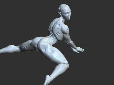 Sensual Sci-Fi Android Pin-Up NSFW 3D Statue 3D print model