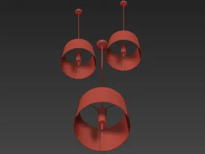 lindvall three lamps hanging 3D model
