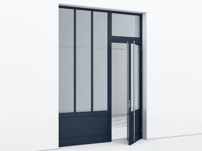 Aluminium door 356 3D model