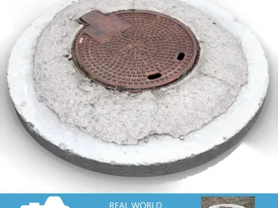 Sewer Manholes 3D Model Pack