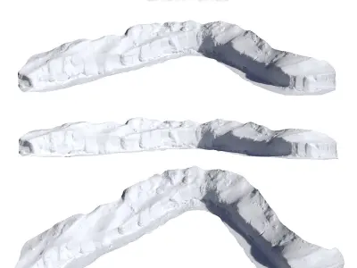 Ultra realistic Snowy mountains HQ 3D Model Pack