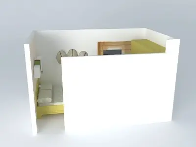 Acarli room with window on side Free 3D model