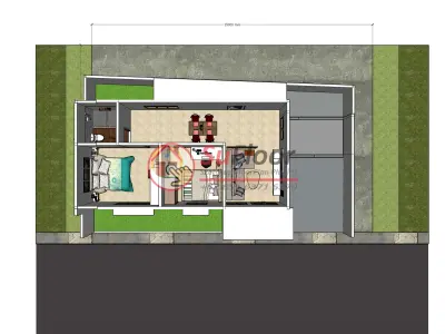 House 7x13m code 490- Sketchup 3D model 3D model 3D model