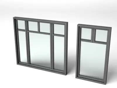 Windows window with two glass panes Free 3D model