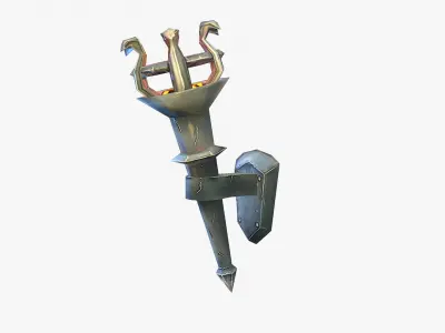 Torch 2 Hand Paint Low-poly 3D model