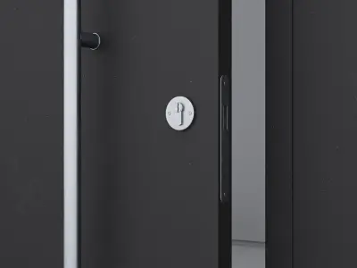 Aluminium door 116 3D model