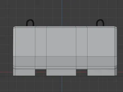 Road block Low-poly 3D model shop