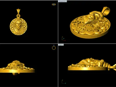 Hanuman Face Pendant File-1  3D print model