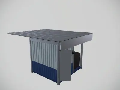 Security Room Low-poly 3D model