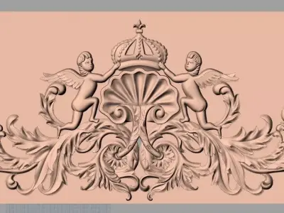 European furniture 3D relief models for CNC wood engraving E175 3D model