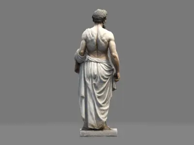 Greek-style Sculpture Statue Low-poly 3D model
