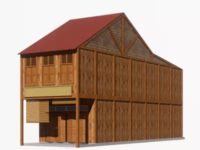 Malaysia Shophouse 1690 3D model