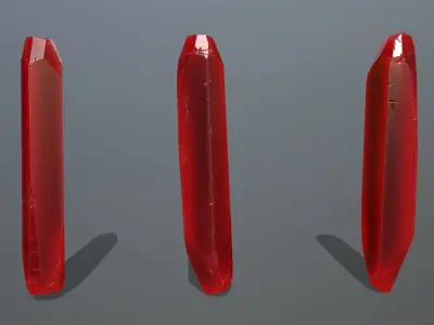 Crystal Set of crystals Low-poly 3D model