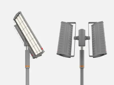 Sci fi street lighting 10 3D model