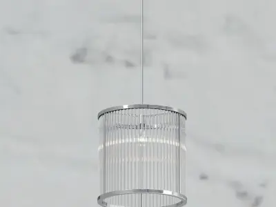 Chandelier Glass Drum by Romatti Silver 3D model