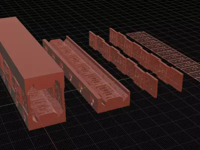 Sci-fi corritor creator kit 3D model