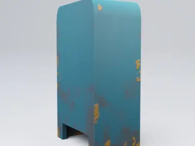 Trash can with coffee cup in it Low-poly 3D model