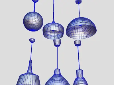 Ceiling Lamp Pack Low-poly 3D model