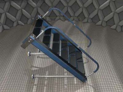 Sci-Fi Stairs - 17 - Blue Version  Low-poly 3D model