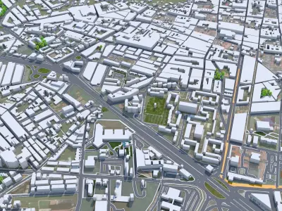 La Laguna Spain 15km Low-poly 3D model