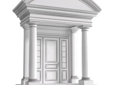 Classic Porch Main Entrance to the house Entry group 3D model