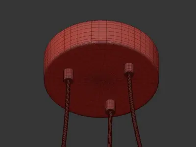 Cristobal pendant lamp - velvet 3D model