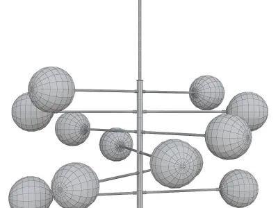 CHANDELIER TORTORA GLASS 3d model Low-poly 3D model