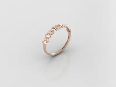 Women Ring Fancy Ring Plain light weight STL 3DM Printable 3D print model 18