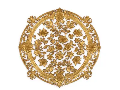 Classic oval carved decor ornament 18 3D print model purchase