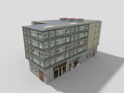city building 15 Low-poly 3D model