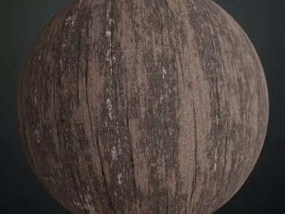 Weathered Distressed Wood Planks PBR Texture